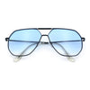 Oversized Double Bridge Metal Rim Euro Mob Racer Cop Sunglasses