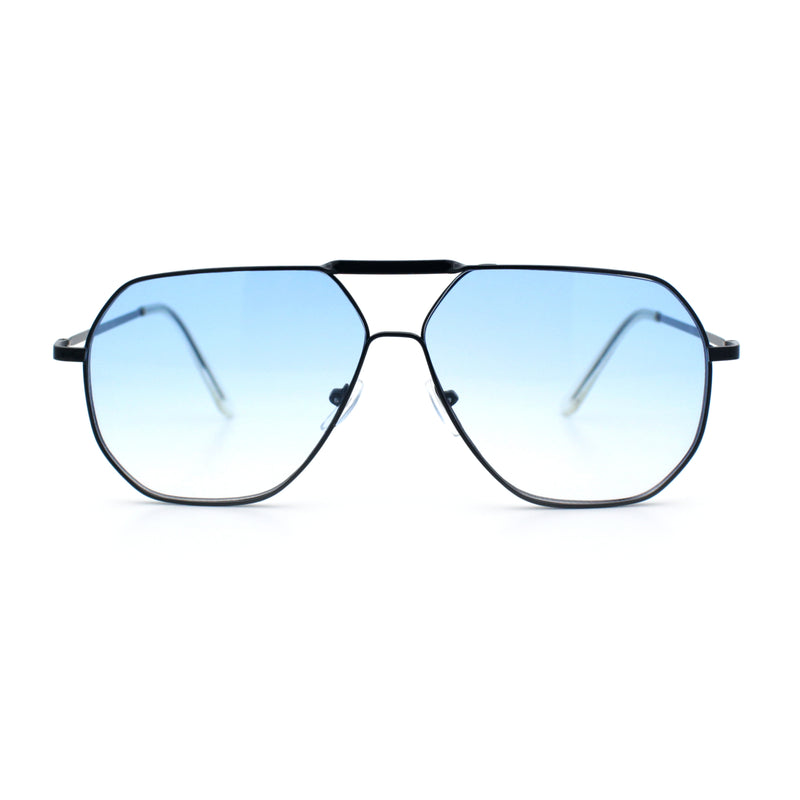 Oversized Double Bridge Metal Rim Euro Mob Racer Cop Sunglasses