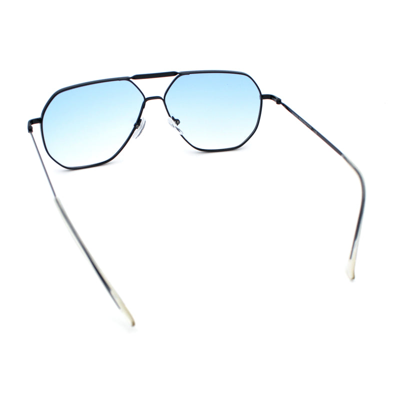Oversized Double Bridge Metal Rim Euro Mob Racer Cop Sunglasses