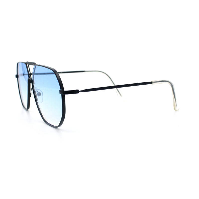 Oversized Double Bridge Metal Rim Euro Mob Racer Cop Sunglasses