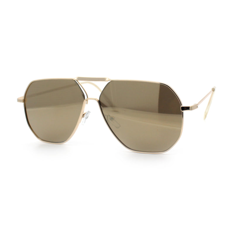 Oversized Double Bridge Metal Rim Euro Mob Racer Cop Sunglasses
