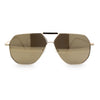 Oversized Double Bridge Metal Rim Euro Mob Racer Cop Sunglasses