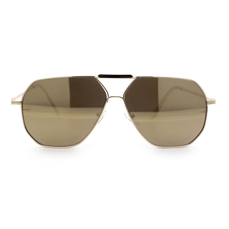 Oversized Double Bridge Metal Rim Euro Mob Racer Cop Sunglasses