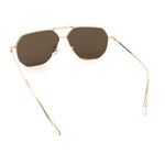 Oversized Double Bridge Metal Rim Euro Mob Racer Cop Sunglasses
