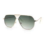 Oversized Double Bridge Metal Rim Euro Mob Racer Cop Sunglasses