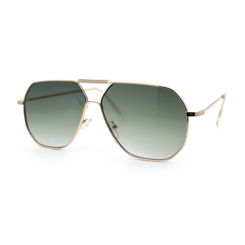 Oversized Double Bridge Metal Rim Euro Mob Racer Cop Sunglasses