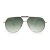 Oversized Double Bridge Metal Rim Euro Mob Racer Cop Sunglasses