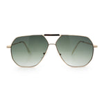 Oversized Double Bridge Metal Rim Euro Mob Racer Cop Sunglasses