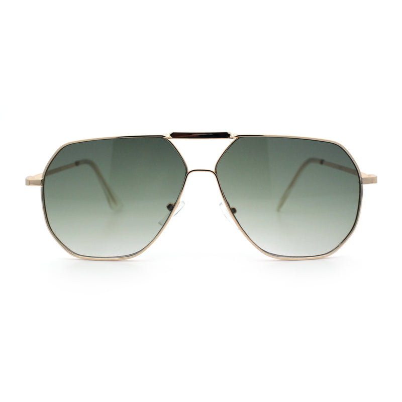 Oversized Double Bridge Metal Rim Euro Mob Racer Cop Sunglasses
