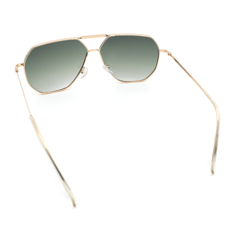 Oversized Double Bridge Metal Rim Euro Mob Racer Cop Sunglasses
