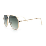 Oversized Double Bridge Metal Rim Euro Mob Racer Cop Sunglasses