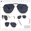Oversized Double Bridge Metal Rim Euro Mob Racer Cop Sunglasses