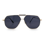 Oversized Double Bridge Metal Rim Euro Mob Racer Cop Sunglasses