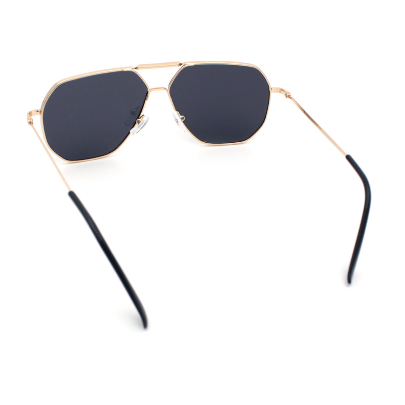 Oversized Double Bridge Metal Rim Euro Mob Racer Cop Sunglasses