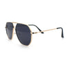 Oversized Double Bridge Metal Rim Euro Mob Racer Cop Sunglasses