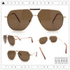 Oversized Double Bridge Metal Rim Euro Mob Racer Cop Sunglasses