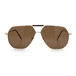 Oversized Double Bridge Metal Rim Euro Mob Racer Cop Sunglasses
