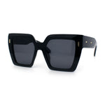 Womens Oversized Thick Plastic Rectangle Cat Eye Retro Fashion Sunglasses