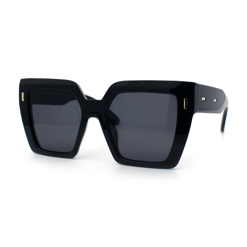 Womens Oversized Thick Plastic Rectangle Cat Eye Retro Fashion Sunglasses