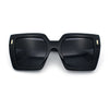 Womens Oversized Thick Plastic Rectangle Cat Eye Retro Fashion Sunglasses