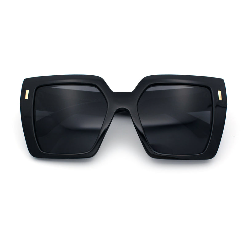 Womens Oversized Thick Plastic Rectangle Cat Eye Retro Fashion Sunglasses