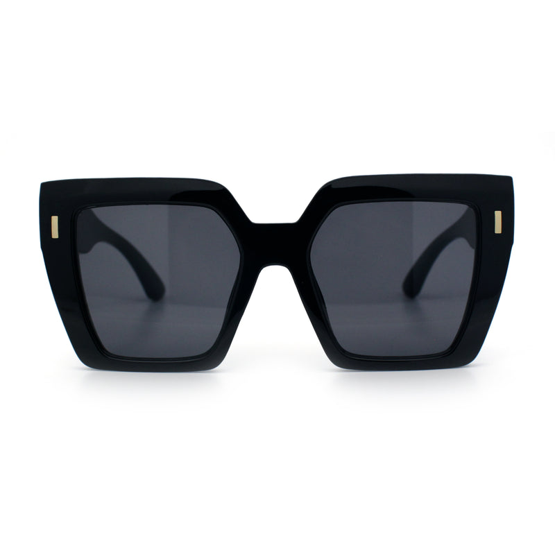 Womens Oversized Thick Plastic Rectangle Cat Eye Retro Fashion Sunglasses