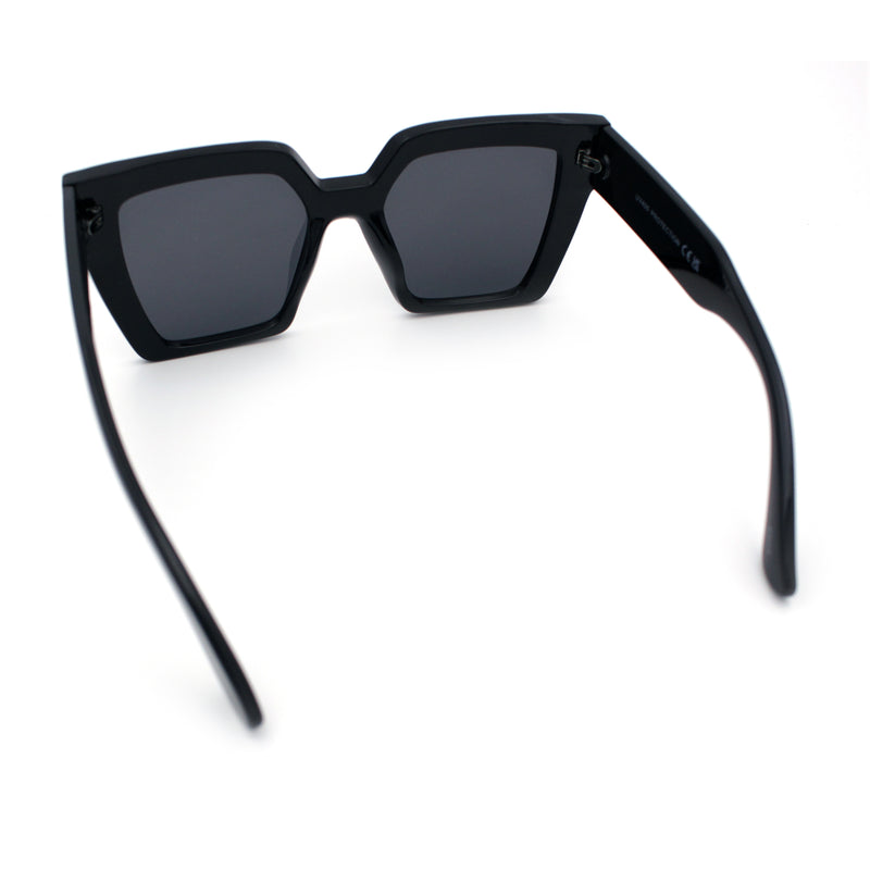 Womens Oversized Thick Plastic Rectangle Cat Eye Retro Fashion Sunglasses