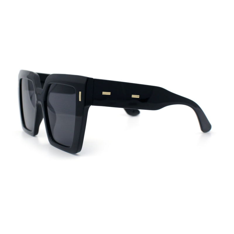 Womens Oversized Thick Plastic Rectangle Cat Eye Retro Fashion Sunglasses