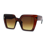 Womens Oversized Thick Plastic Rectangle Cat Eye Retro Fashion Sunglasses