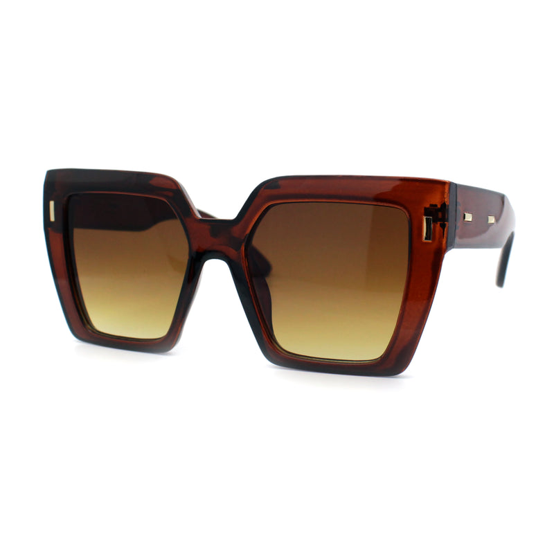 Womens Oversized Thick Plastic Rectangle Cat Eye Retro Fashion Sunglasses