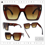 Womens Oversized Thick Plastic Rectangle Cat Eye Retro Fashion Sunglasses