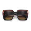 Womens Oversized Thick Plastic Rectangle Cat Eye Retro Fashion Sunglasses