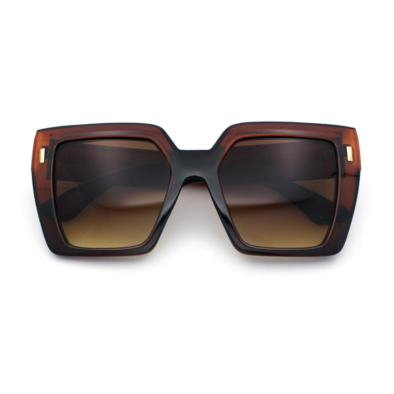 Womens Oversized Thick Plastic Rectangle Cat Eye Retro Fashion Sunglasses