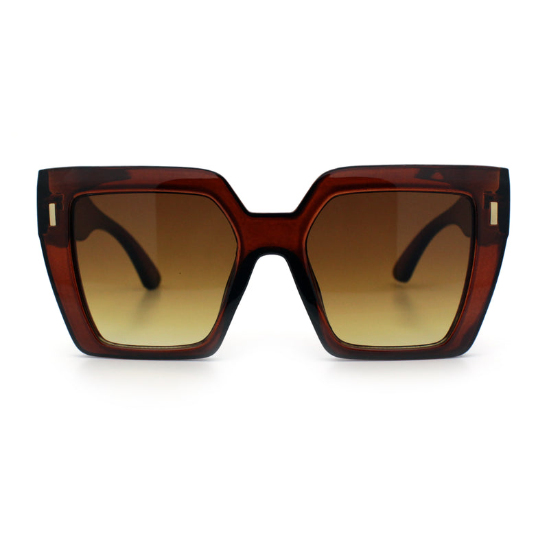 Womens Oversized Thick Plastic Rectangle Cat Eye Retro Fashion Sunglasses