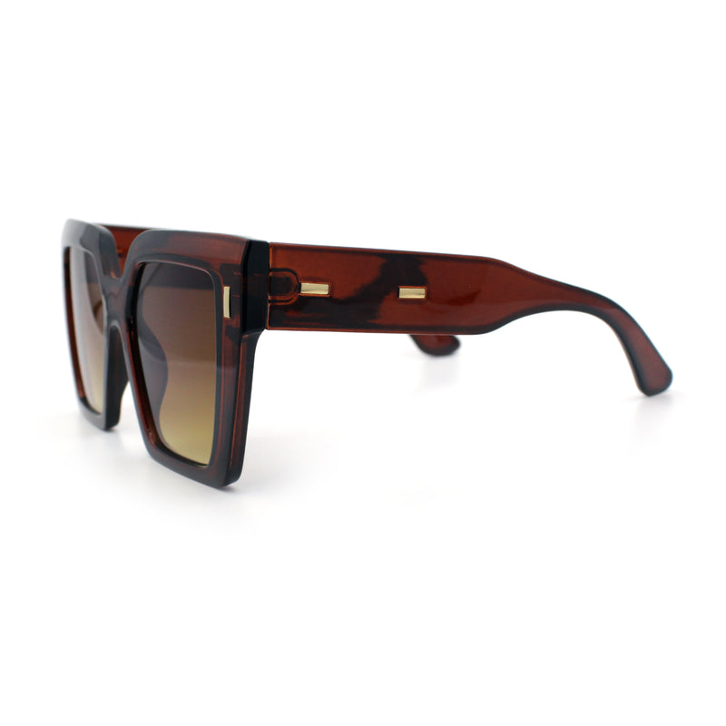 Womens Oversized Thick Plastic Rectangle Cat Eye Retro Fashion Sunglasses