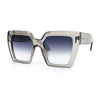 Womens Oversized Thick Plastic Rectangle Cat Eye Retro Fashion Sunglasses
