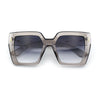 Womens Oversized Thick Plastic Rectangle Cat Eye Retro Fashion Sunglasses