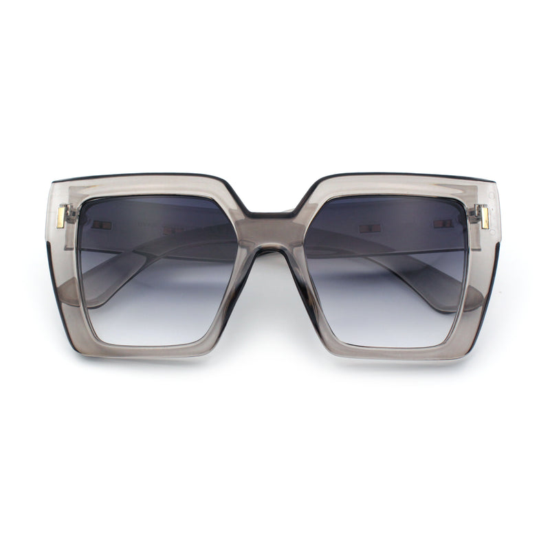 Womens Oversized Thick Plastic Rectangle Cat Eye Retro Fashion Sunglasses