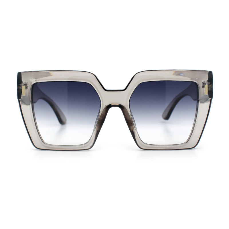 Womens Oversized Thick Plastic Rectangle Cat Eye Retro Fashion Sunglasses