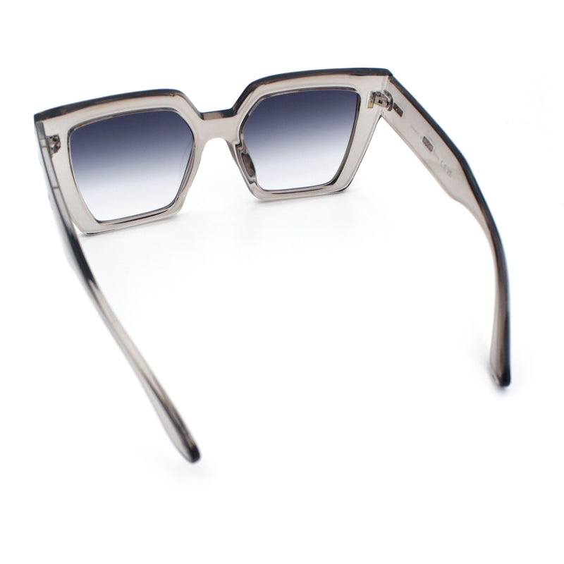 Womens Oversized Thick Plastic Rectangle Cat Eye Retro Fashion Sunglasses