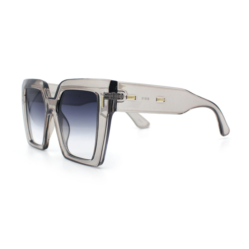 Womens Oversized Thick Plastic Rectangle Cat Eye Retro Fashion Sunglasses