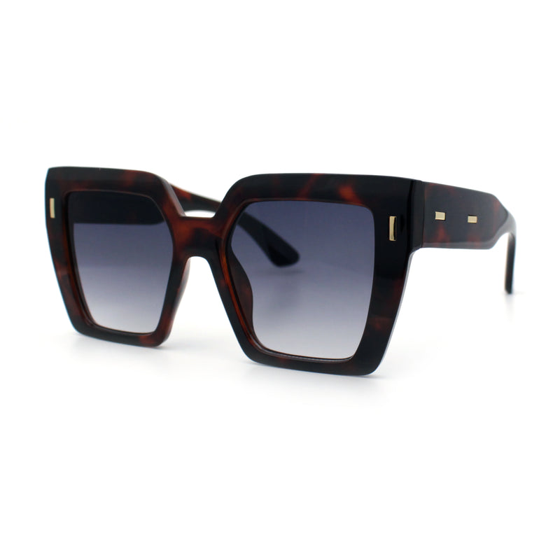 Womens Oversized Thick Plastic Rectangle Cat Eye Retro Fashion Sunglasses