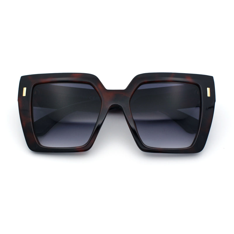 Womens Oversized Thick Plastic Rectangle Cat Eye Retro Fashion Sunglasses