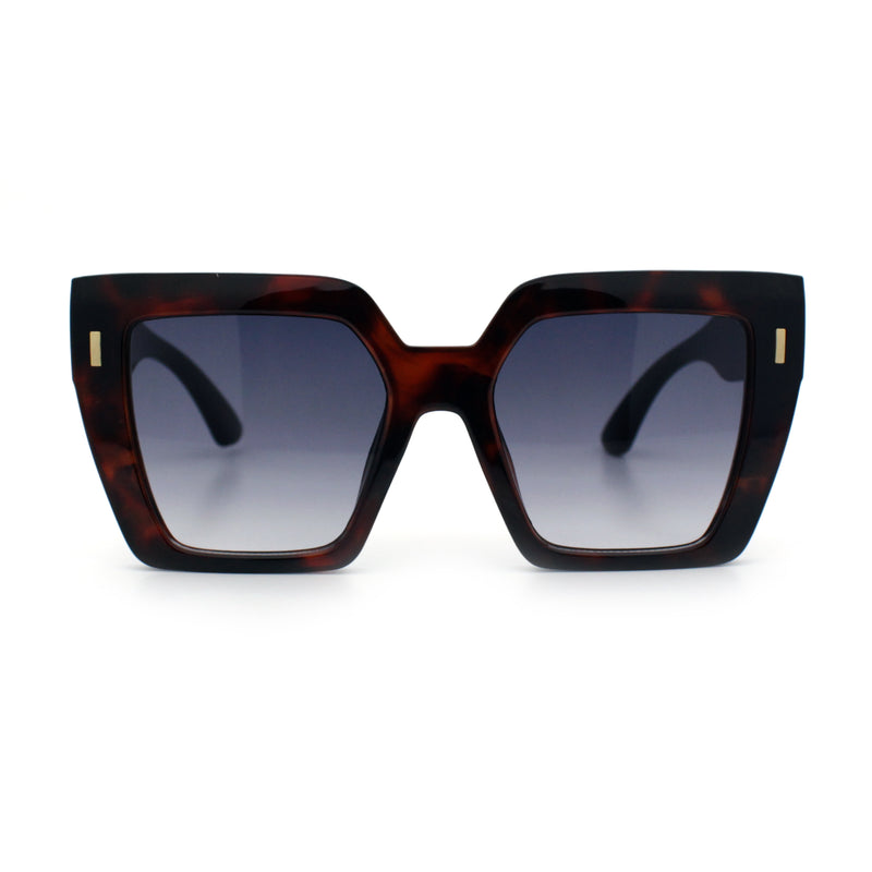 Womens Oversized Thick Plastic Rectangle Cat Eye Retro Fashion Sunglasses