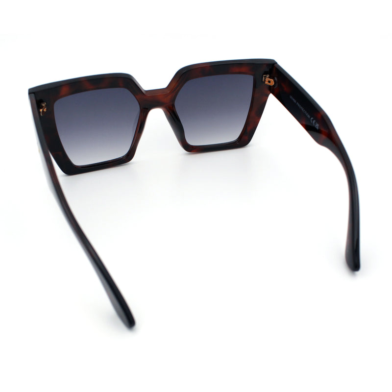 Womens Oversized Thick Plastic Rectangle Cat Eye Retro Fashion Sunglasses