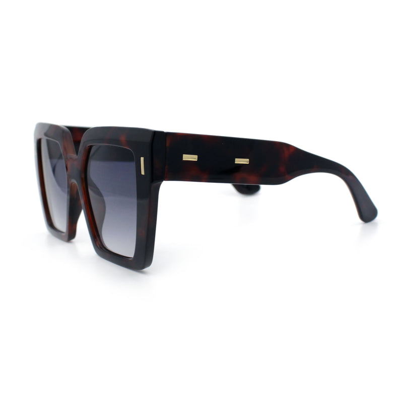 Womens Oversized Thick Plastic Rectangle Cat Eye Retro Fashion Sunglasses