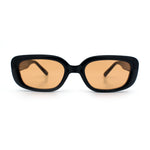 Womens Mod Rectangular Plastic Narrow Rectangle Sunglasses