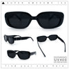 Womens Mod Rectangular Plastic Narrow Rectangle Sunglasses