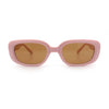 Womens Mod Rectangular Plastic Narrow Rectangle Sunglasses