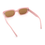 Womens Mod Rectangular Plastic Narrow Rectangle Sunglasses